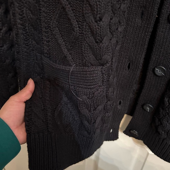 Tuckernuck Black Cable Knit Cardigan - Picture 3 of 6